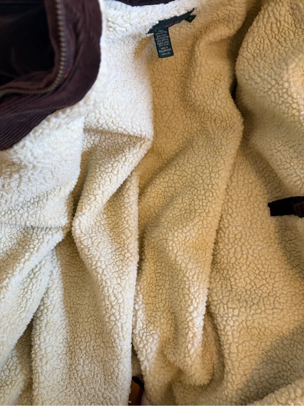 J. Crew Men’s Brown Corduroy Sherpa-Lined Jacket vintage